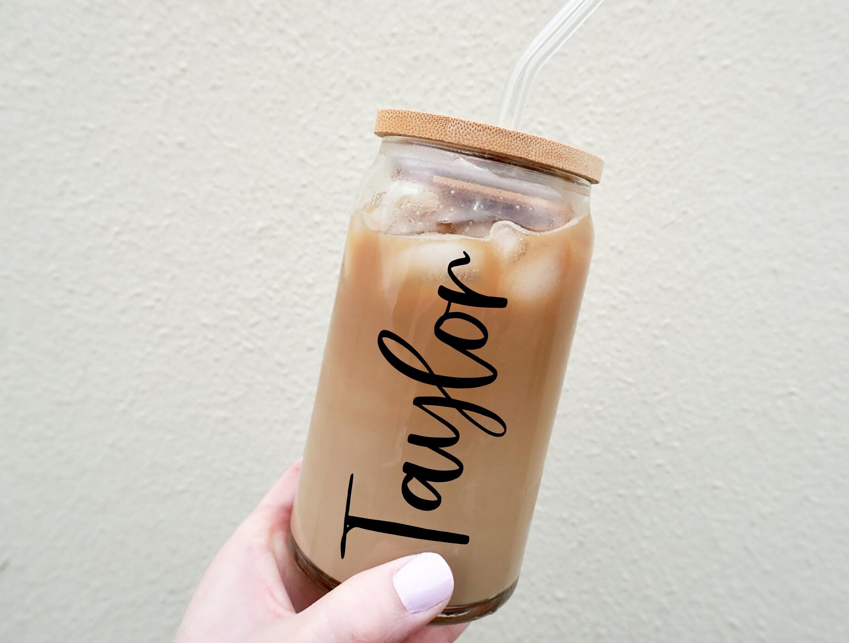 Personalized Iced Coffee Glass – poshpartyla